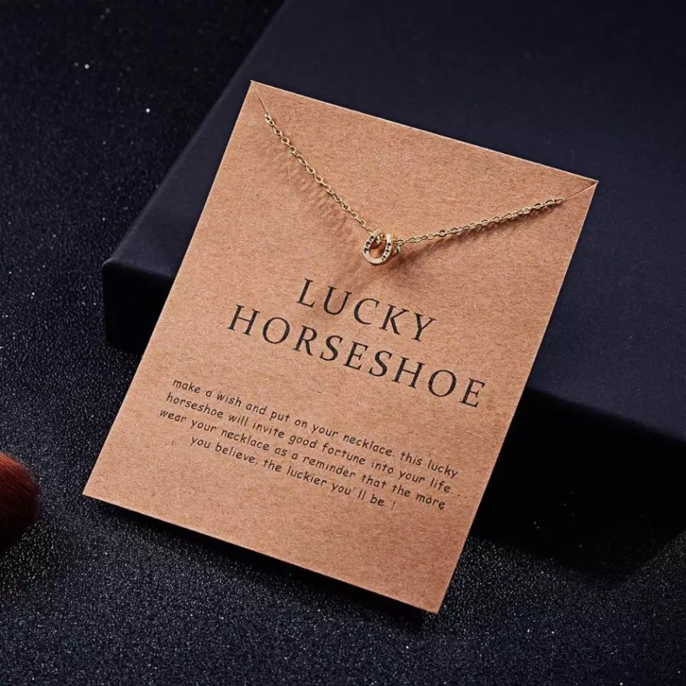 🎉 New Lucky Horseshoe Gold Plated Necklace - Picture 5 of 7